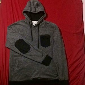 Ezekiel Grey/Black Patched Elbow Pullover Hoody